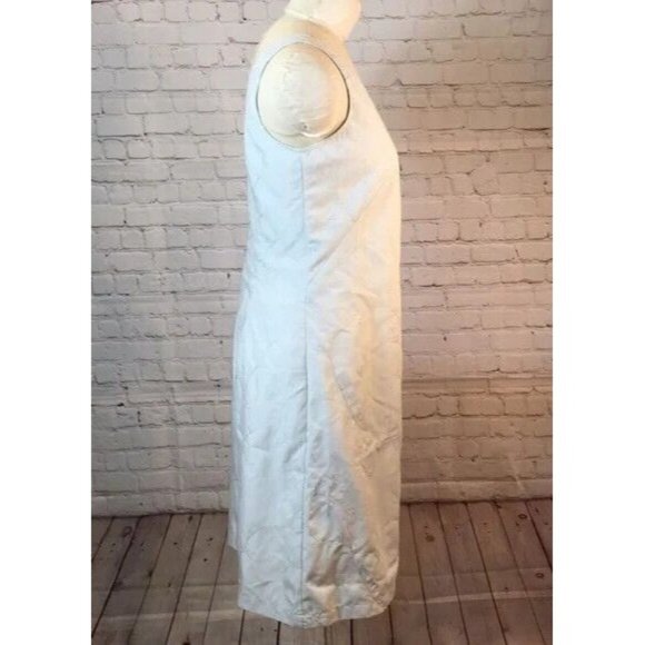 NWT GAP Dress Silver Metallic Embroidery Double V Neck & Back Size 12 - Picture 3 of 6